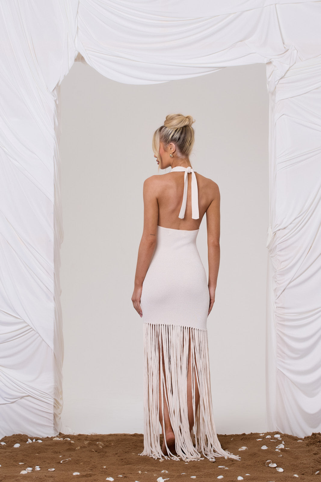 Ana | Off-White Crochet Shell Maxi