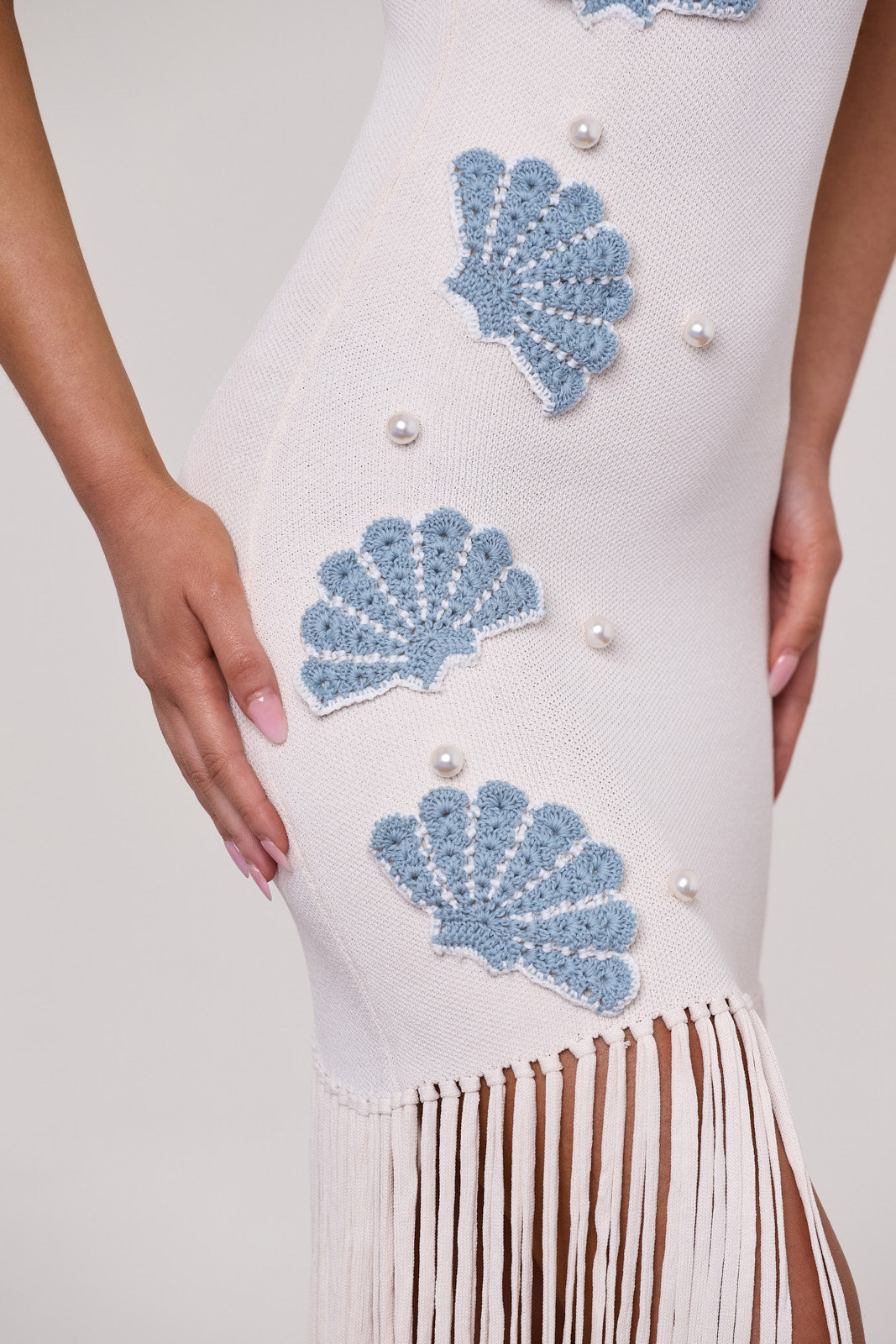 Ana | Off-White Crochet Shell Maxi