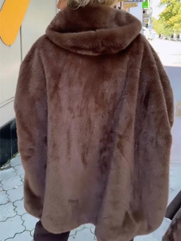 Women’s Plush Stripe Coat