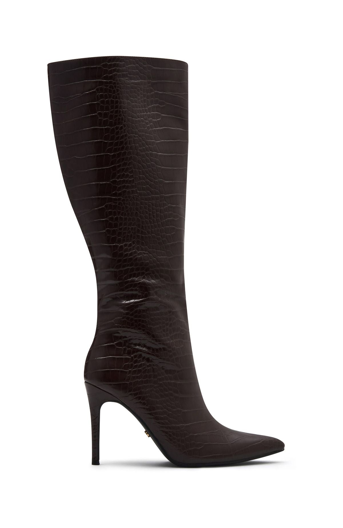 Ziggy Knee High Boots Chocolate Croc