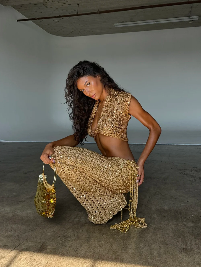 Esme | Gold Sequin Pants