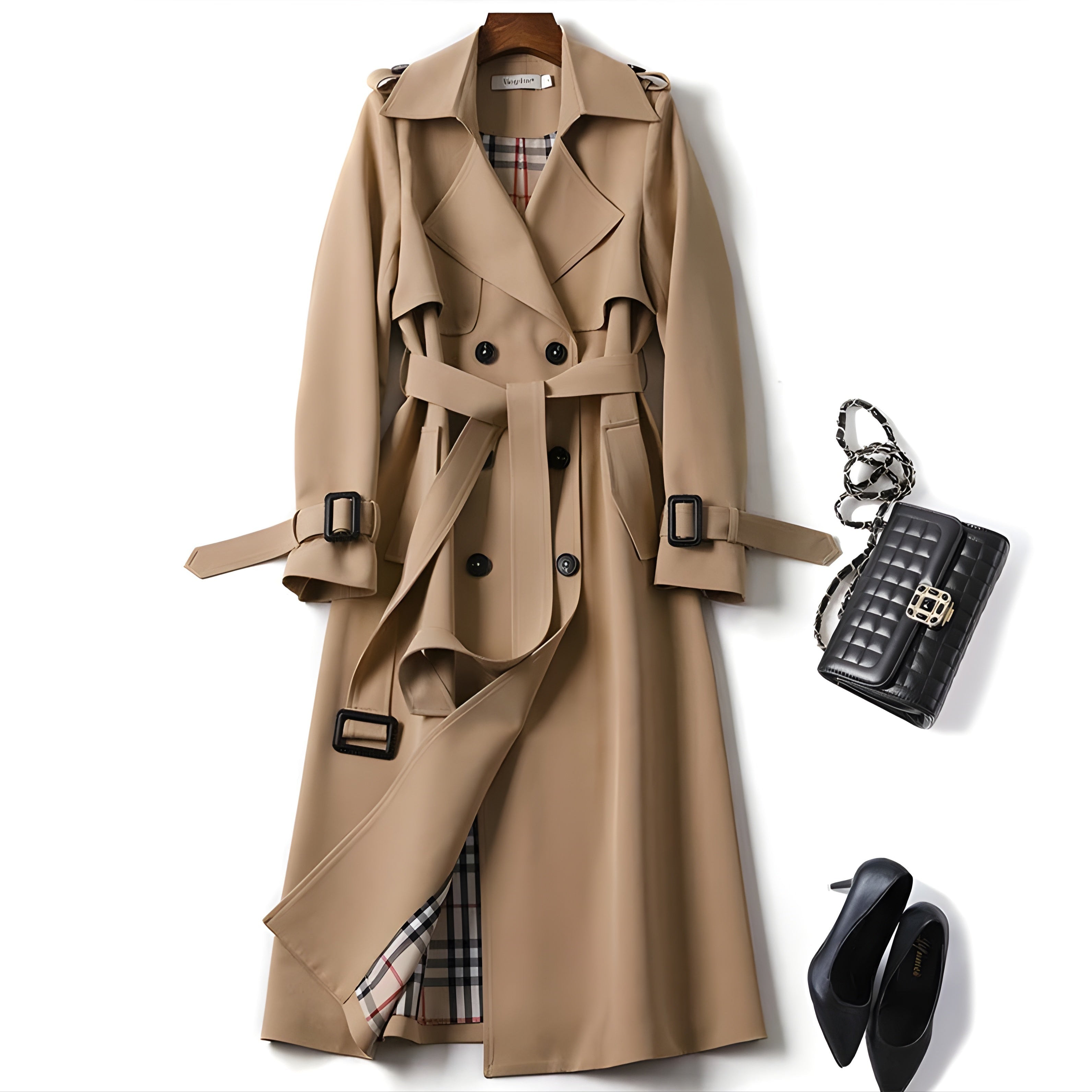 VESPERA – Women’s Double-Breasted Trench Coat