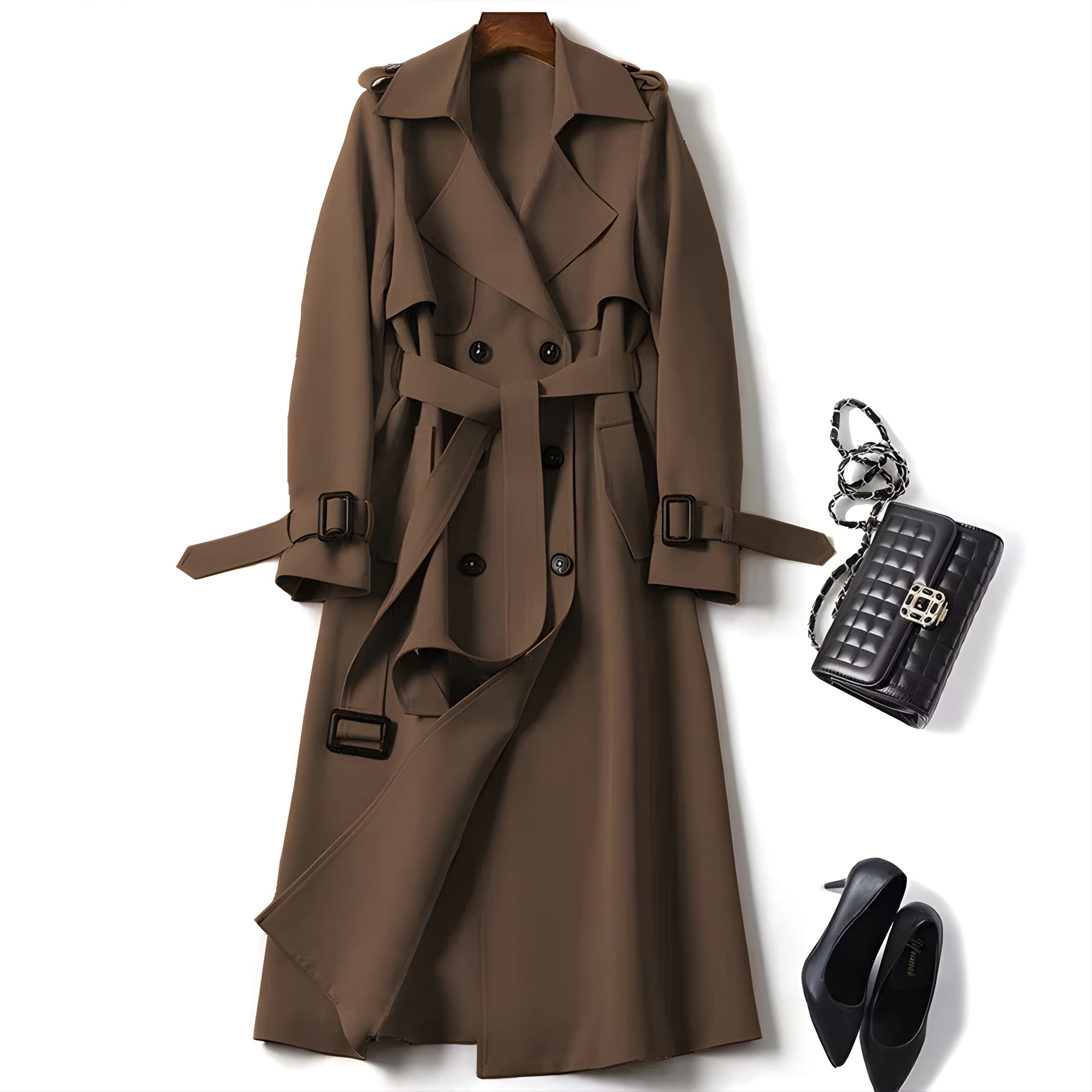 VESPERA – Women’s Double-Breasted Trench Coat