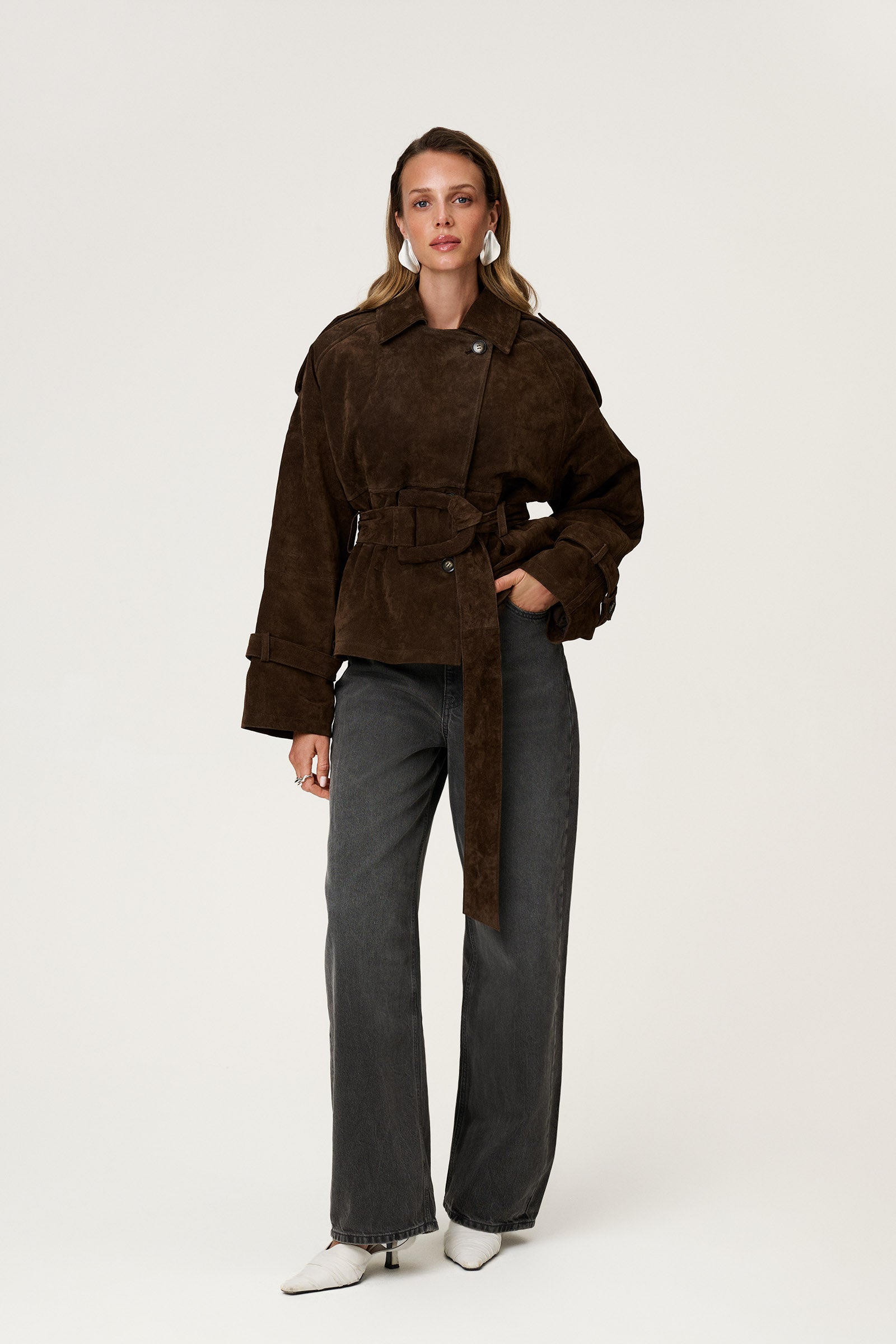 NEILE CROPPED TRENCH COAT