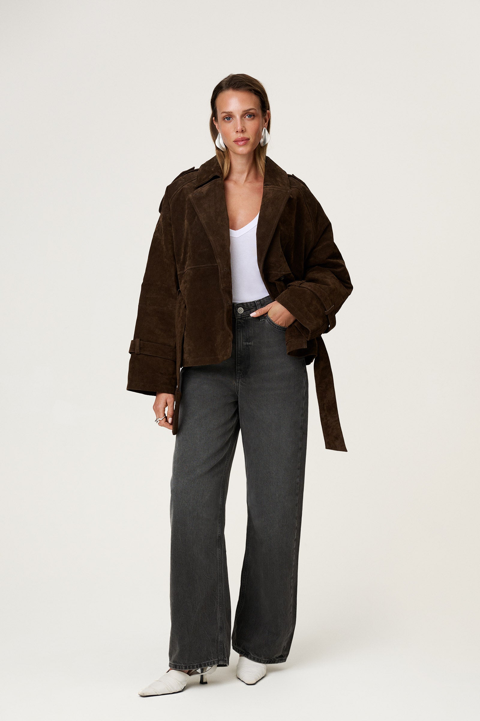 NEILE CROPPED TRENCH COAT