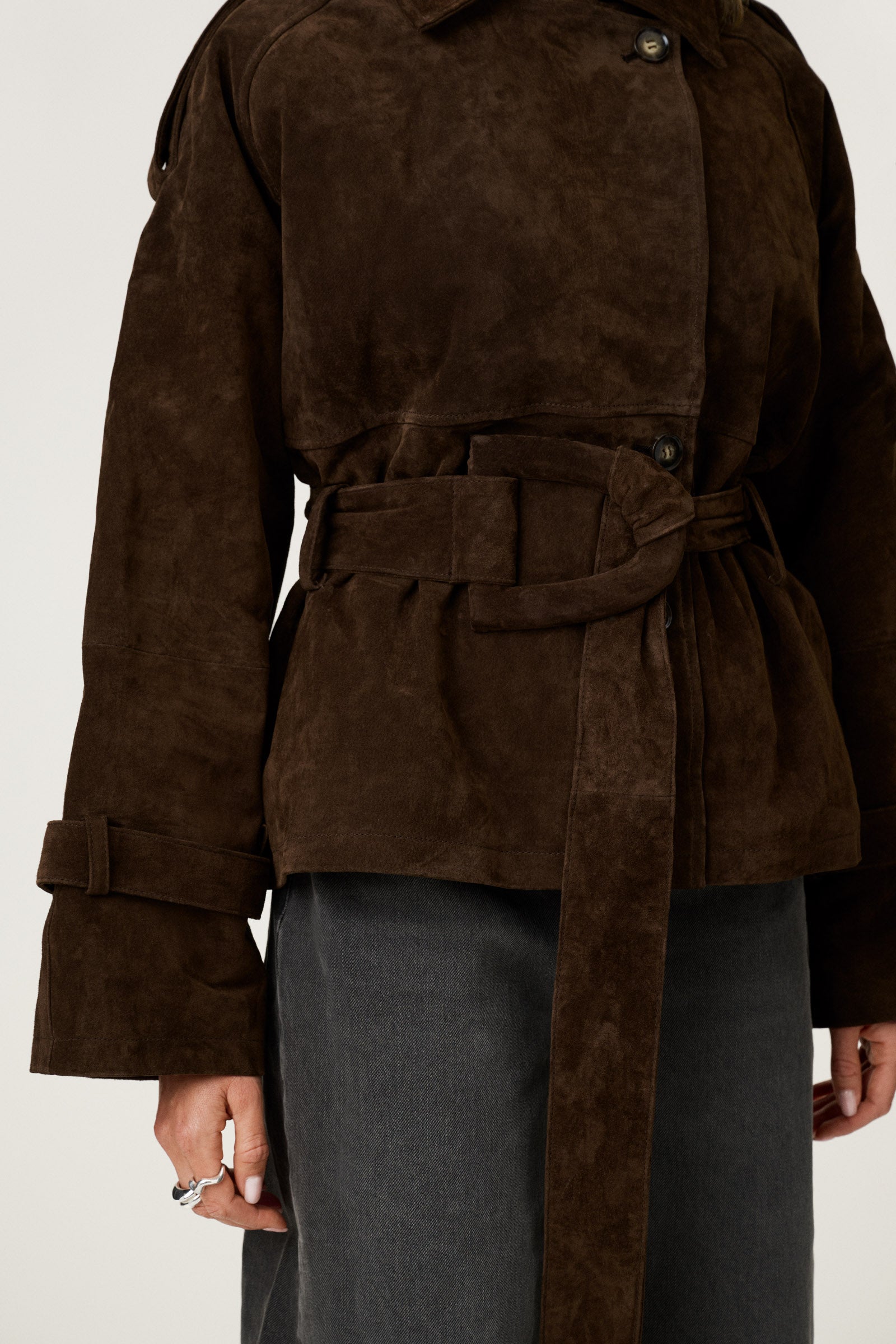NEILE CROPPED TRENCH COAT