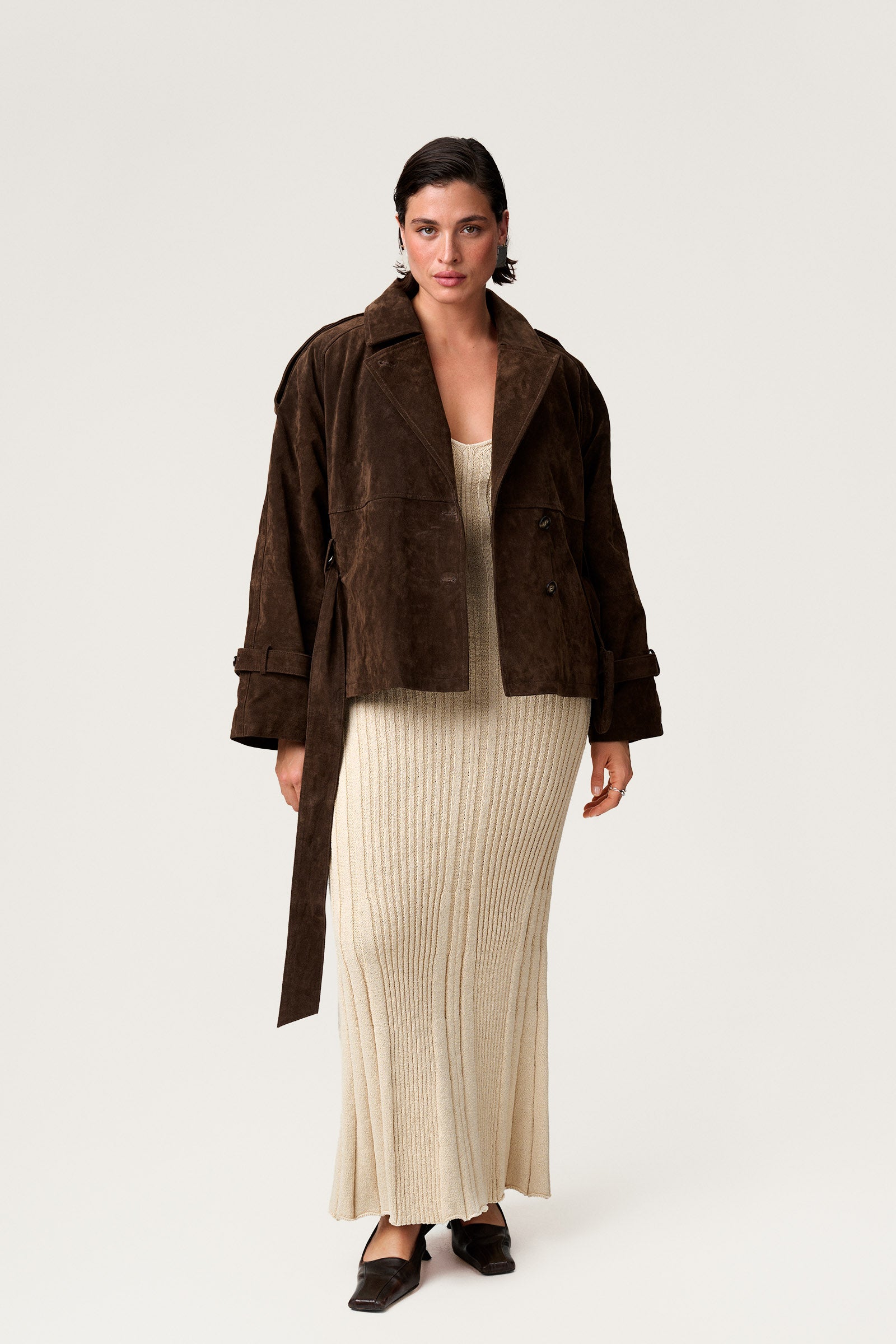 NEILE CROPPED TRENCH COAT