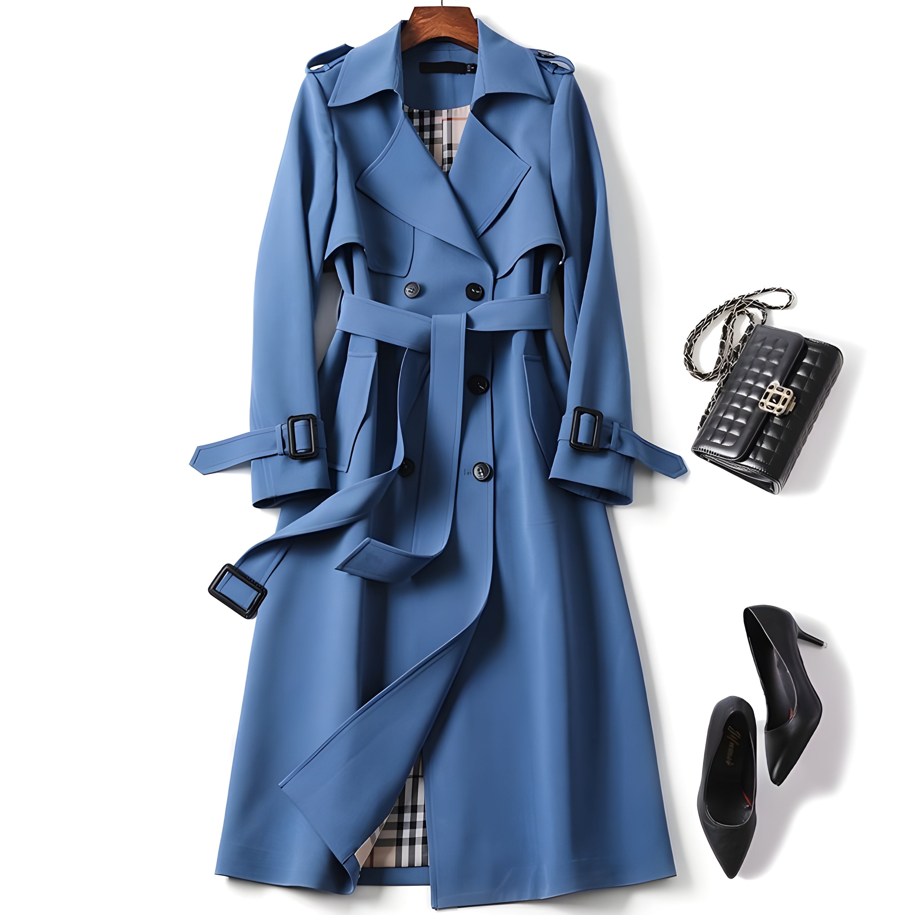VESPERA – Women’s Double-Breasted Trench Coat